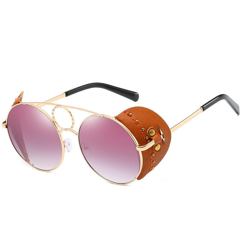 Rimless Round Black-Gold – Oro Optics UV400 sunglasses