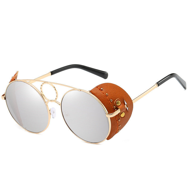 Rimless Round Black-Gold – Oro Optics UV400 sunglasses